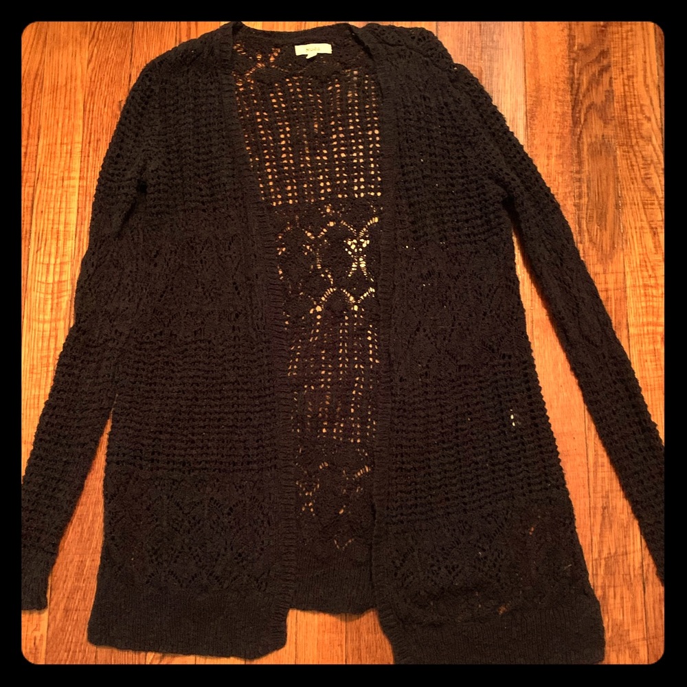 Navy blue knit sweater